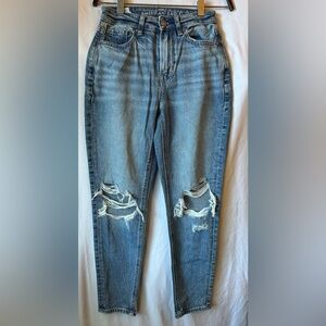 American Eagle Outfitters Ripped Blue Skinny Jeans